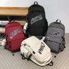 Korean Version of Alphabet Student Schoolbag Large-capacity Junior High School Student College Style Big Cover Versatile Backpack