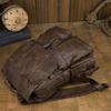 Handmade Cowhide Korean Backpack Men's Casual Trend School Bag College Style Personalized Leather Men's Bag