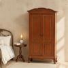Dollhouse Wardrobe 1:12 Scale with Arched Top ChestnutBrown Miniature Closet for