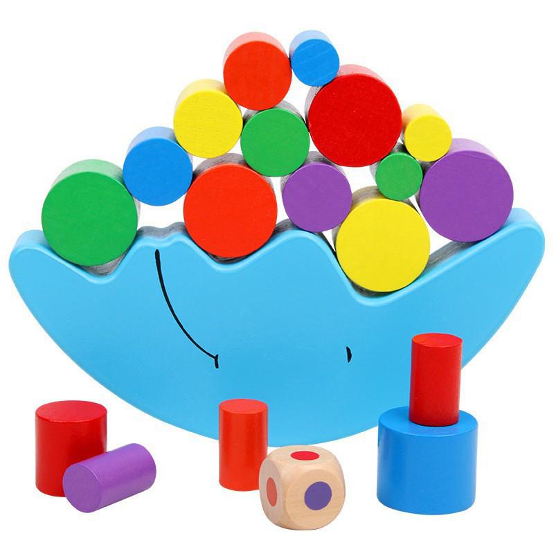 Großes Holz-Jenga-Stapelblock-Turmspiel für Kinder und Eltern - Interaktives Gleichgewichts- und Hochstapelvergnügen