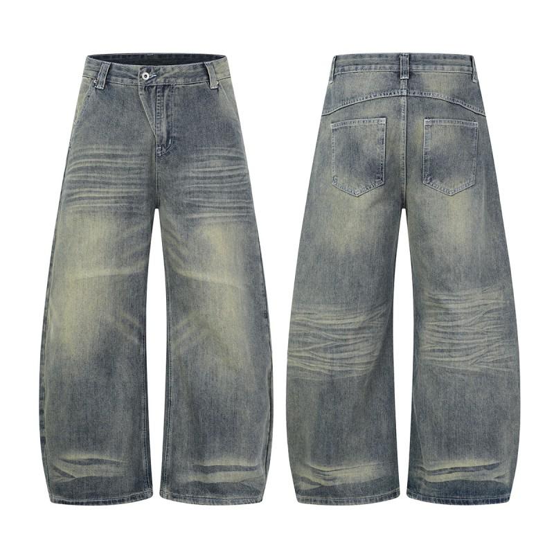 Magic Bear American Vintage Denim Jeans Loose Wide Leg Trousers Streetwear Teens