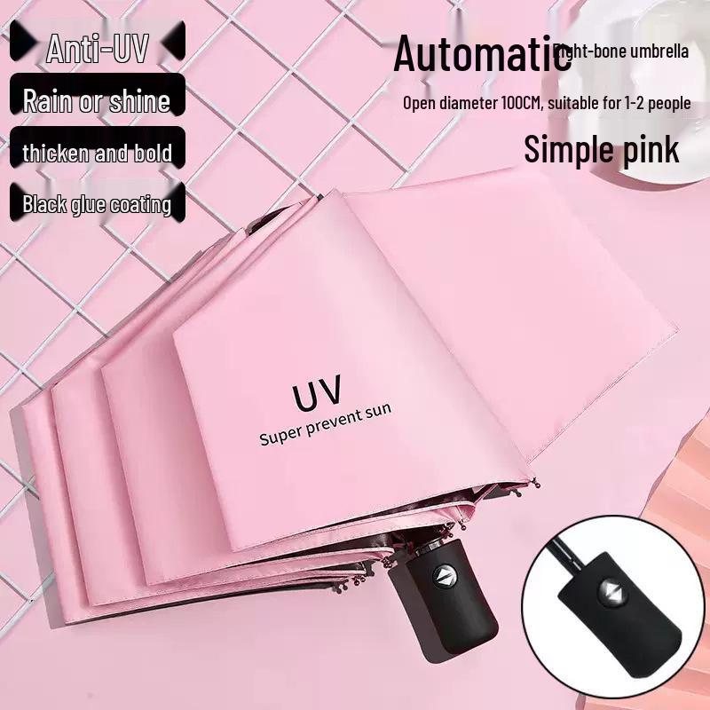 Customizable Automatic Folding UV-Protection Umbrella for Sun and Rain