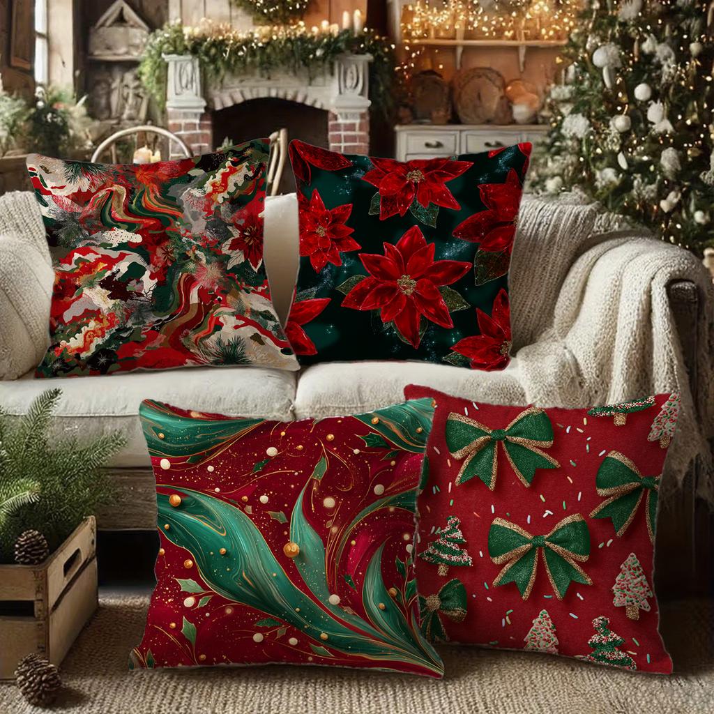 Festive Christmas Pillow CoversSuitable for sofa car bedroom decorative cushion cover pillow cover
