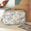 Pink Beige Bear Pattern Women Cosmetic Bag Cute Zipper Makeup Travel Organizer Female Handbag Toiletry Pouch for Girls