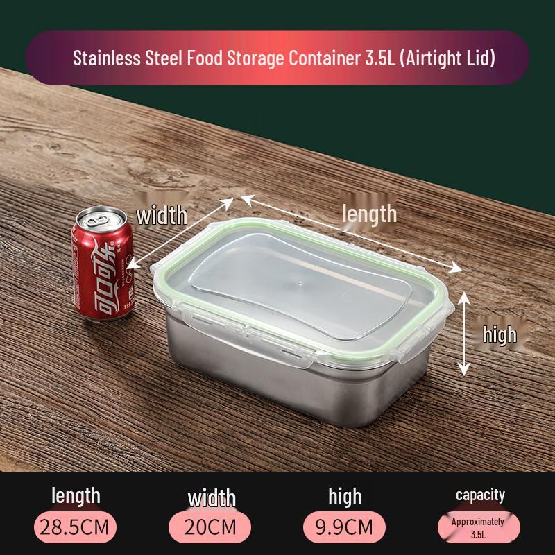 316 Stainless Steel Rectangular Food Storage Container