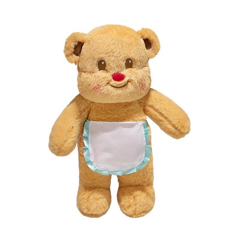 Bear Plush Toy Soft Plush Butter Angelic Bear Cushions with Apron Designs for Comfort Styles Winged Bear Throw Pillow
