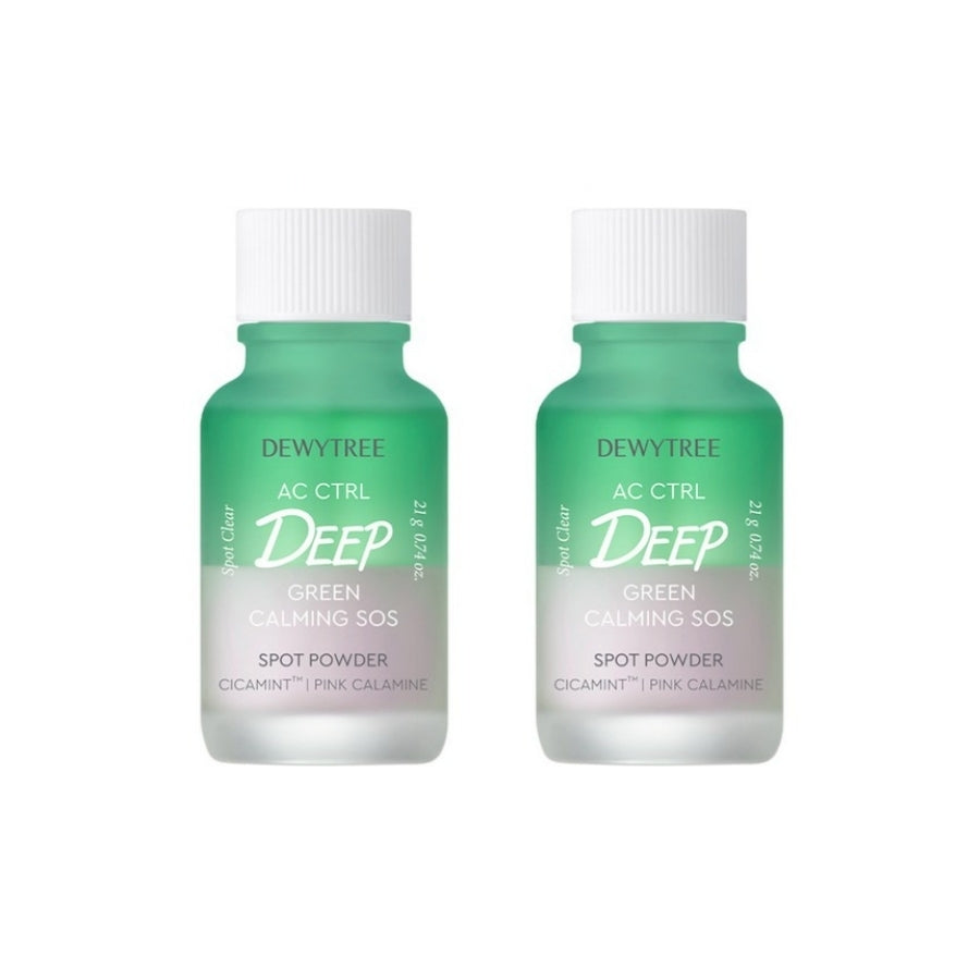 Dewytree AC Control Deep Green Calming SOS Spot Powder 21ml*1Pc/2Pcs