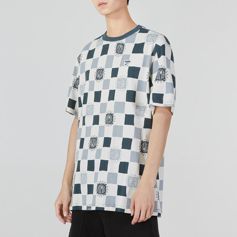 Puma Downtown All-Over Print Tee Men Tops 535365-99
