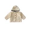 Baby Winter Thickened Corduroy Dotted Hooded Cotton Jacket