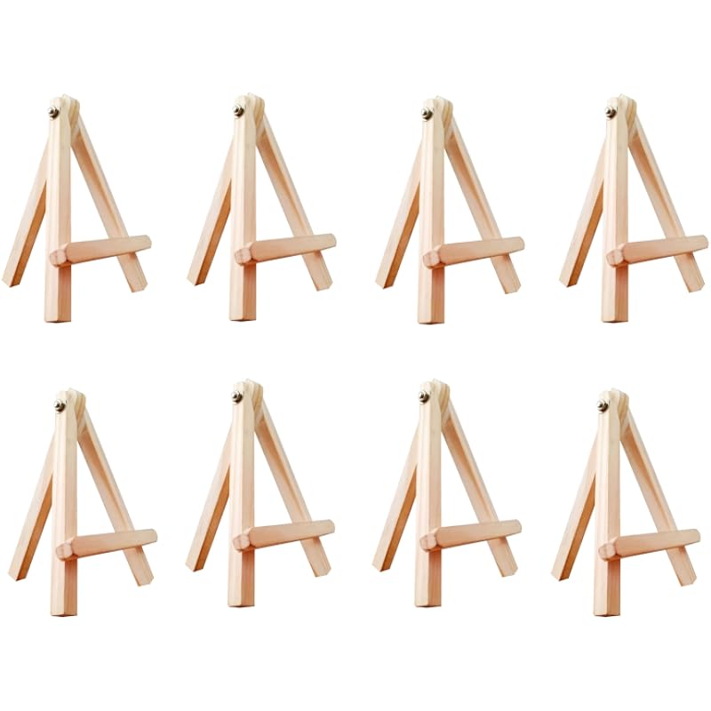 Eduway 10 Inch Mini Wooden Easel Tripod Stand for Sketch Accessories/Natural Craft/Art/Painting/Mini Canvas/Business Car