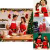 Christmas Apron For Adults And Children Polyester European American Style Holiday Party Wear