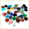 Heart-Shaped Natural Agate Pendant Necklace - 20mm Crystal Stone