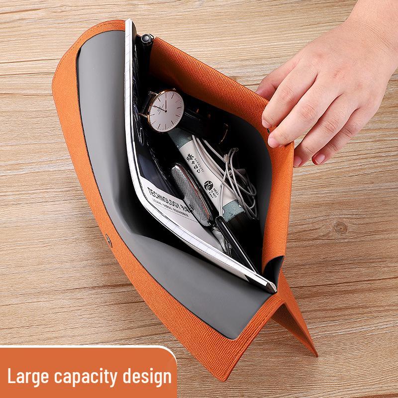 A4 Waterproof File Folder with Magnetic Buckle - Large Capacity Business Office Bag, Logo Customizable