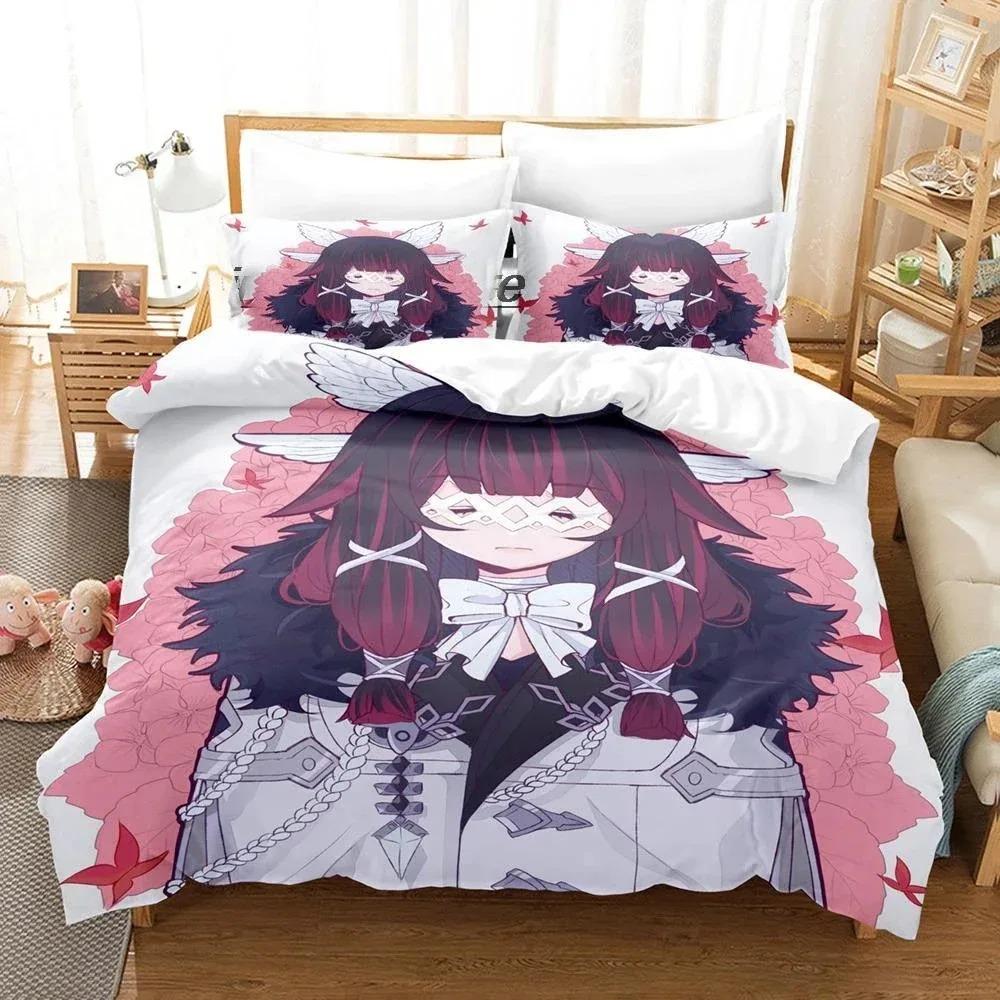 Comforter 3D Print Kawaii Genshin Impact Pantalone Bedding Set Bedroom Soft Modern S Comefortable Quilt