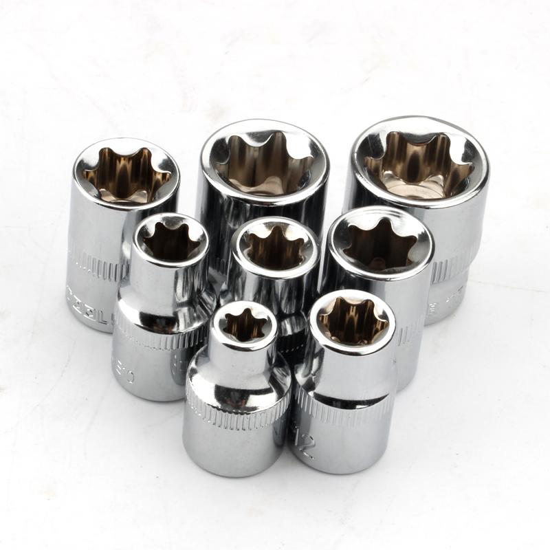 8pcs 3/8" torx star socket set e type E8 E10 E11 E12 E14 E16 E18 E20 hand repair tools
