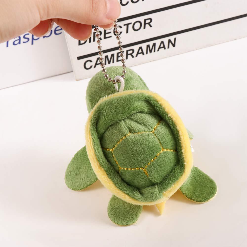 Cartoon Design Sea Turtle Women Key Holder Tortoise Pendant Korean Style Key Buckle Plush Key Chain