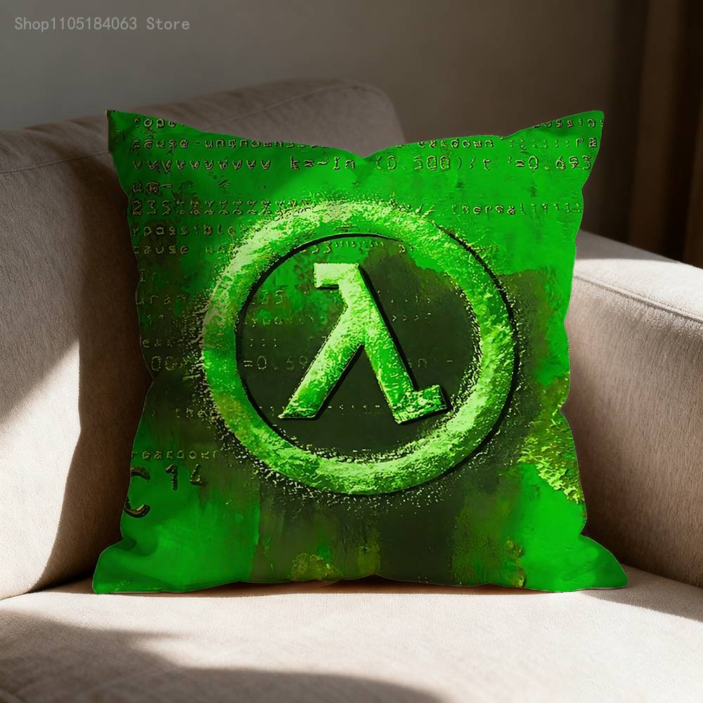 H-Half L-Life Pillowcases Bedroom Living Room Sofa Home Decor Polyester Cushion Cover with Zipper