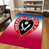 Sheffield United Flannel Pattern Square Carpet,Area Rug,Carpet Rug for Living Room Bedroom Sofa Playroom Decor,Non-slip Floor Mat
