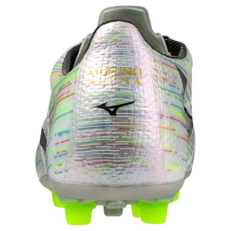 Mizuno A II Elite Comfortable Soft AG (Rubber Short Studs) Non-Slip Wear-Resistant Soccer Shoes Men Soccer Shoes Silver P1GA256309