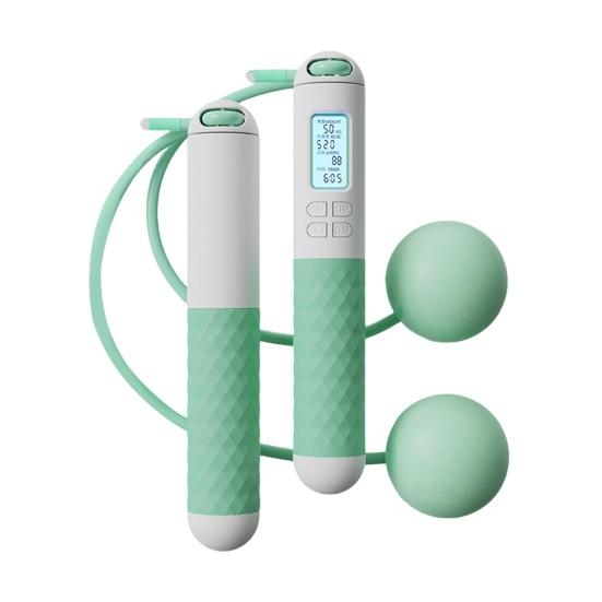 Hoppetau med kontratrådløst vektet hoppetau med ball Justerbar lengde Fitness Smart hoppetau treningsutstyr