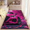 Pink Sports Car with Nature suitable as a non-slip mat for the living room or bedroom sofa