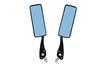Custom Motorcycle Black Square 10mm Mounting Left and Right for Ape Ape Dio Lead and Aftermarket or Blue Mirrors, Hole, Right-Handed Thread, Set, 50,