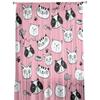 Cortinas de tule fofas com desenho de gato desenhado à mão para decoração de sala de estar, quarto, chiffon, voile transparente, cortina de janela de cozinha