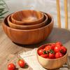 Home Wooden Bowl Japanese Acacia Wooden Salad Bowl Large Kneading Bowl Wooden Tableware