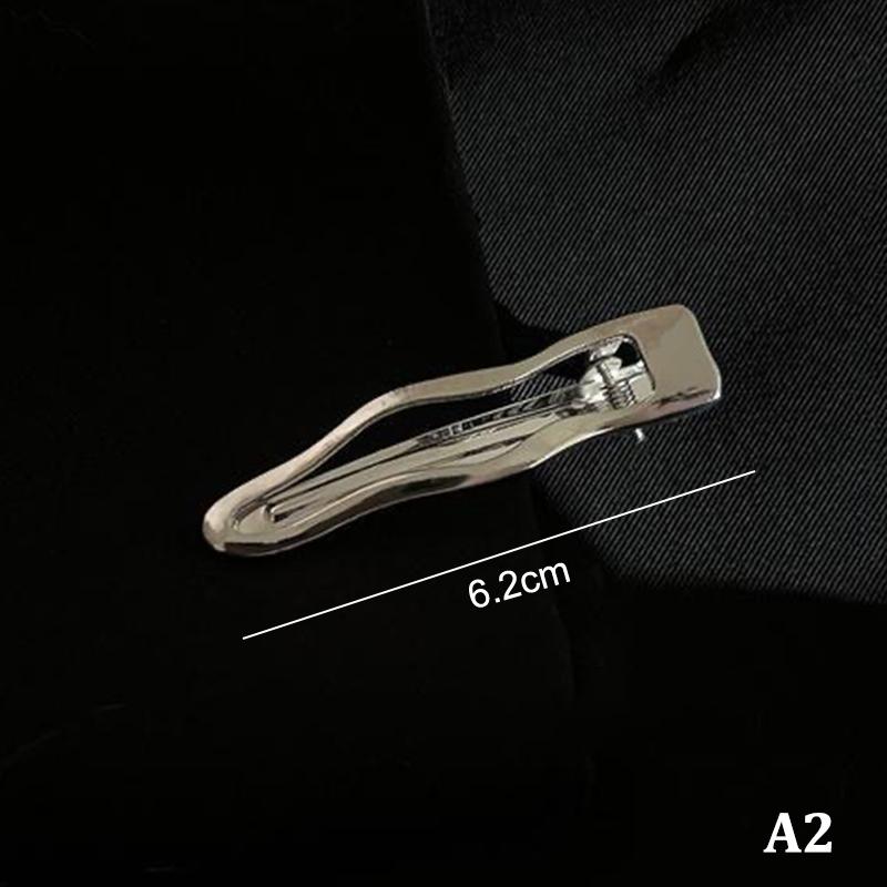 Vintage Minimalist Alloy Wave Shape Hair Clip Korean Fashion Silver Color Irregular Hair Pin Hair Accessories For Women Jewelry