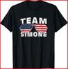 Team Simone Shirt USA Flag Sunglasses Support Vintage Black T-Shirt Unisex T-Shirt