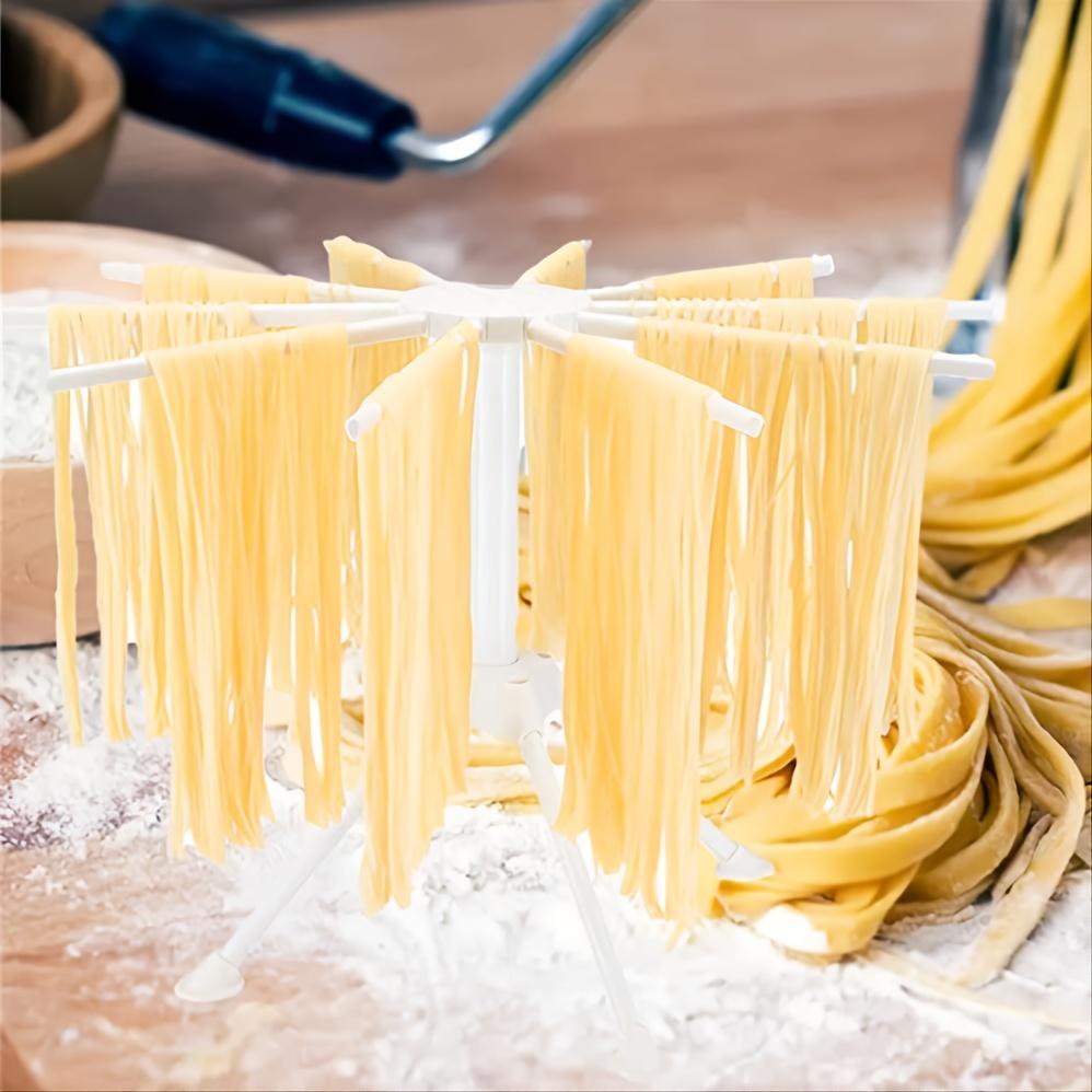 1pc Collapsible Pasta Drying Rack, Noodle Stand with 10 Bar Handles Spaghetti Dryer Stand, Household Noodle Dryer Rack Hanging for Home Use Kitchen