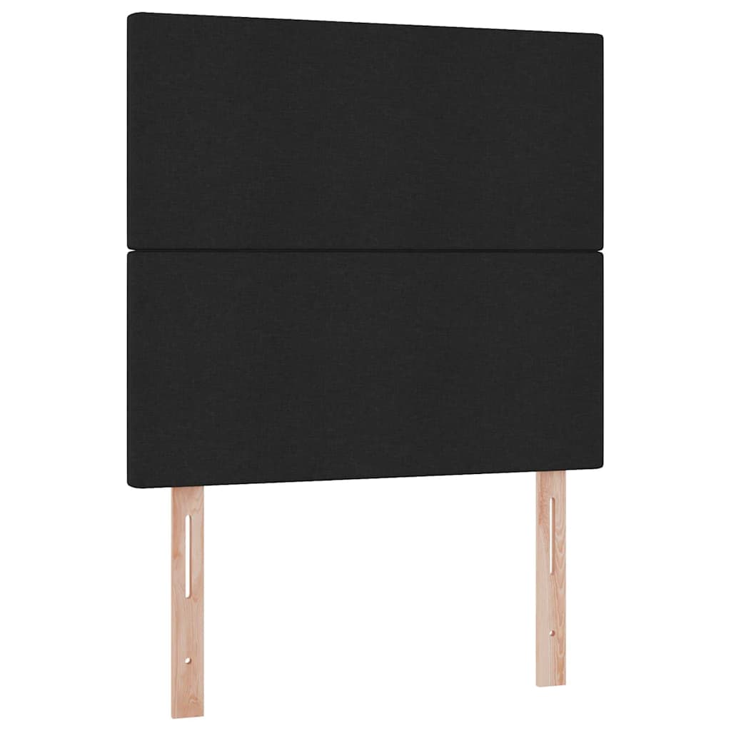 Storage Bed with Mattress Black 90 x 190 cm Polyester