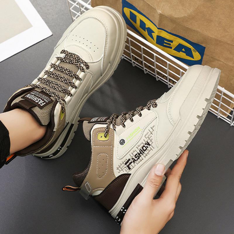 Fashion Men's Sneakers Breathable Casual Exercise Shoes for Men Outdoor Platform Hiking Leather Loafers Tennis Ankle Boots Flat Trainers