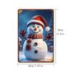 FestiveXmasSnowmanSign 1pc Festive Christmas Snowman Metal Sign - Durable Waterproof, Pre-Drilled for Home/Kitchen