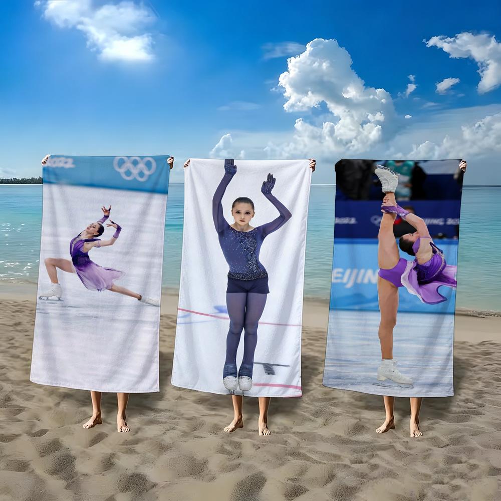Celebrity K-KamilaS ValievaS Towel ultra-fine fiber quick drying absorbent bath towel, outdoor swimming sports towel