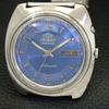 AUTOMATIC 46941 VINTAGE ORIENT JAPAN MENS BLUE COLOR DIAL WATCH a701882-5 R207-a701882