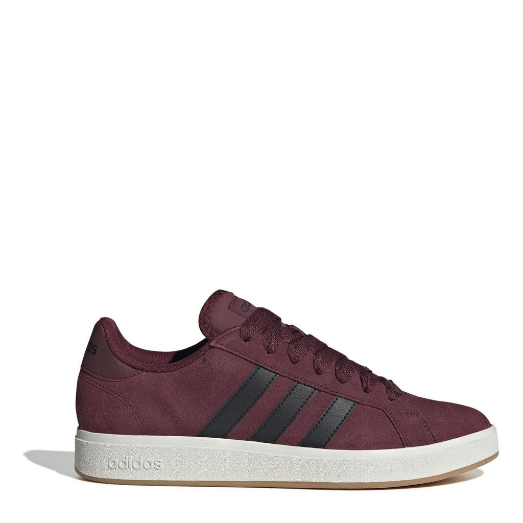 adidas Mens Grand Court 3 Stripes Suede Flat Trainers
