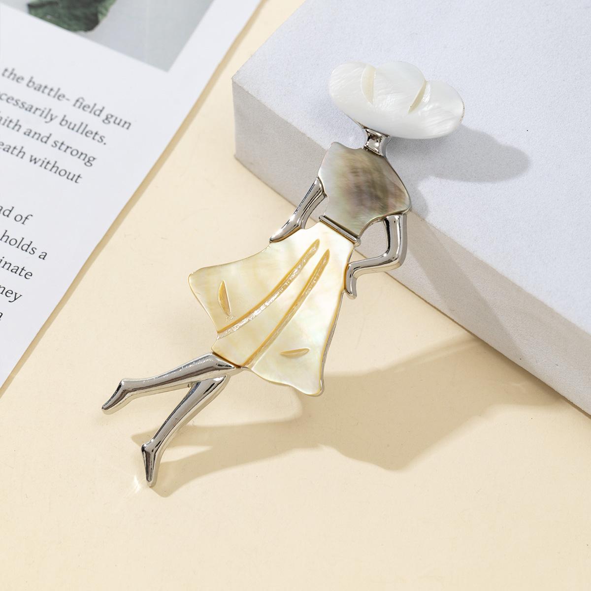 

Натуральный перламутровый женская брошь-подвеска из ракушки для элегантных вуалеток женская брошь ювелирное изделие подарок 82x33 мм 82x33mm