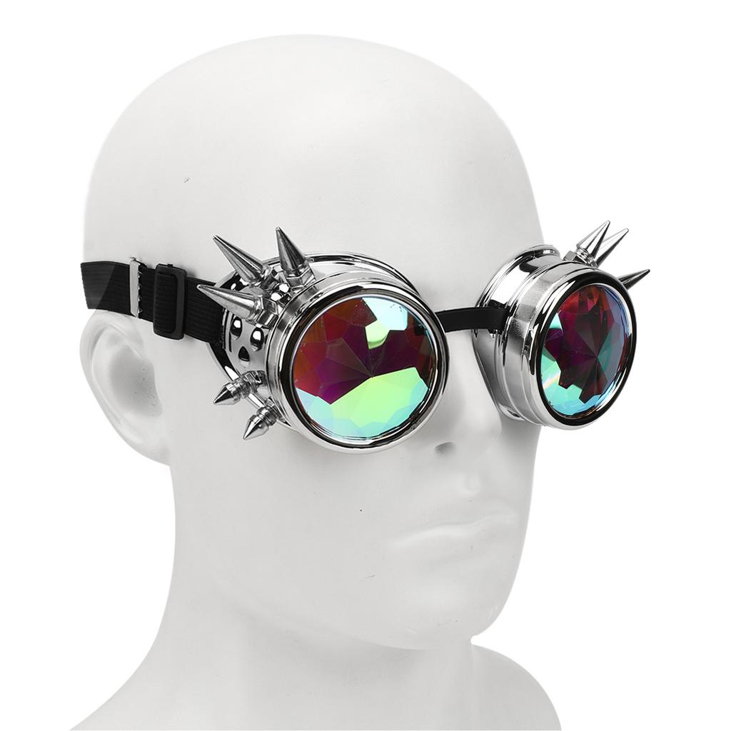 Steampunk Goggles Retro PC ABS with Elastic Band Kaleidoscope   Glasses for Party