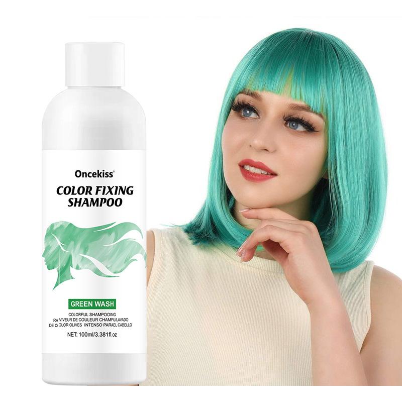 100 ml Farbfixierendes Lila Shampoo Farbe fixieren Grauhaarabdeckung Gelbstich nach dem Bleichen Haarfärbemittel Langanhaltend Nicht reizend Pflege