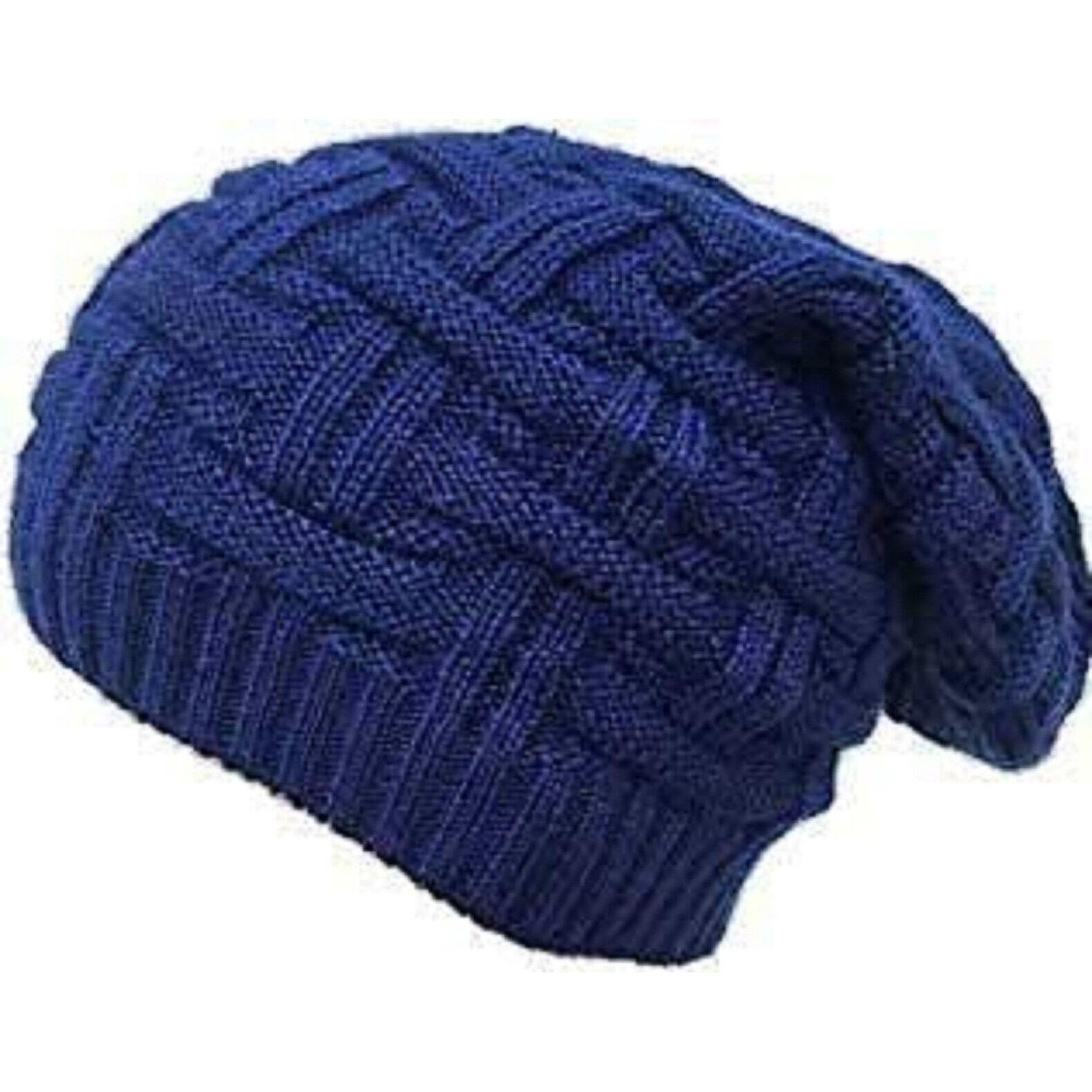 

@ Beanie Cap Winter Woolen knitted Blue Color Freesize For Unisex Zr721-60%Off