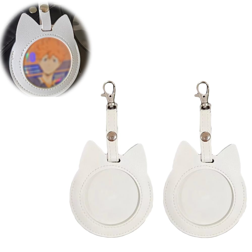 TUDOUZZZ Button Badge Button Badge Button Badge Ideal for 58mm 2 Pieces High Scratch Badge PU White Cover, Case, Keychain, Badges, Included,
