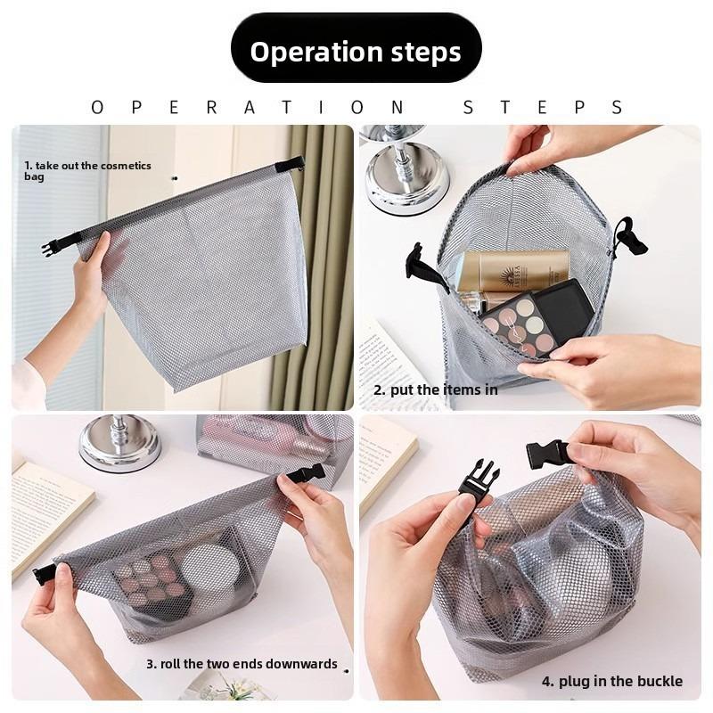 Transparent Waterproof Makeup Toiletry Travel Bag Clear Wash Cosmetics Organizer Portable Large Capacity Swim Shower Pouch