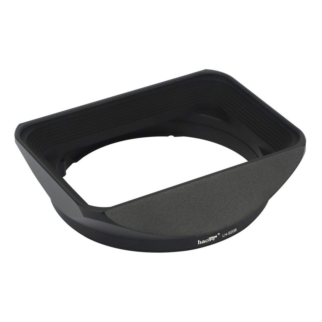 Haoge LH-S20B Bayonet Square Metal Lens Hood Shade with Cap for Sony FE 20mm F/1.8 G SEL20F18G Sony 20mm f1.8 Wide-Angle Prime Lens