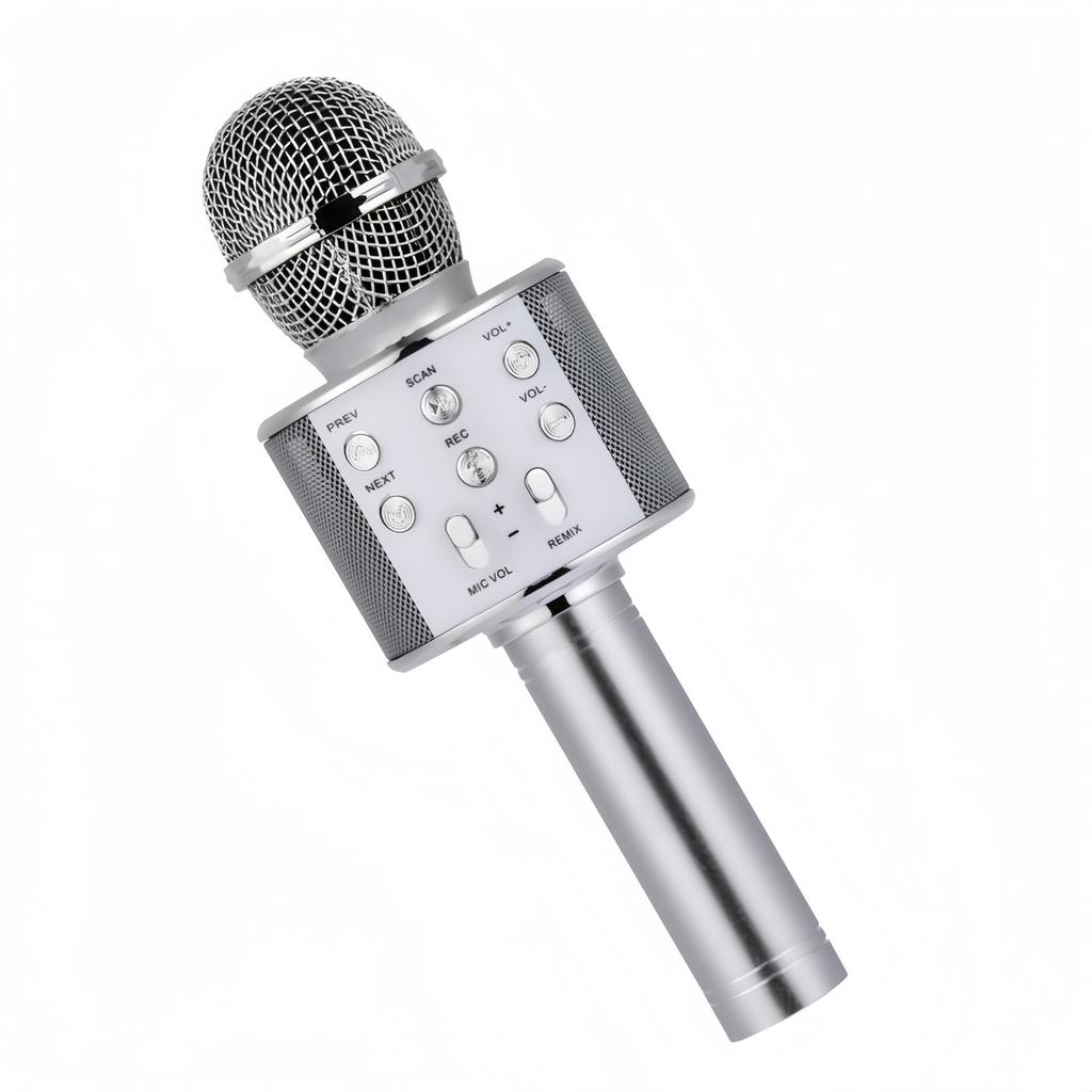 Handheld Karaoke Mic Speaker All-in-One Bluetooth 5.0 with TWS Connection HIFI Stereo Sound Microphone for Family Gathering