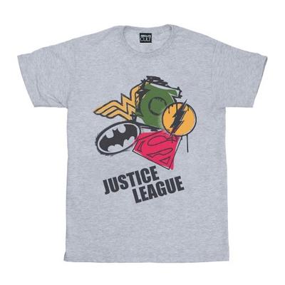 Mens Justice League Spray Logos T-Shirt