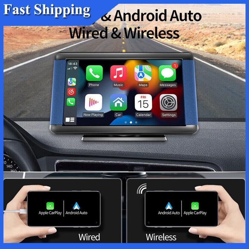 7Inch Car Capacitive Touch Navigation Screen Wireless Carplay And Android Auto Car Portable Player With AHD Camera,A Accessories