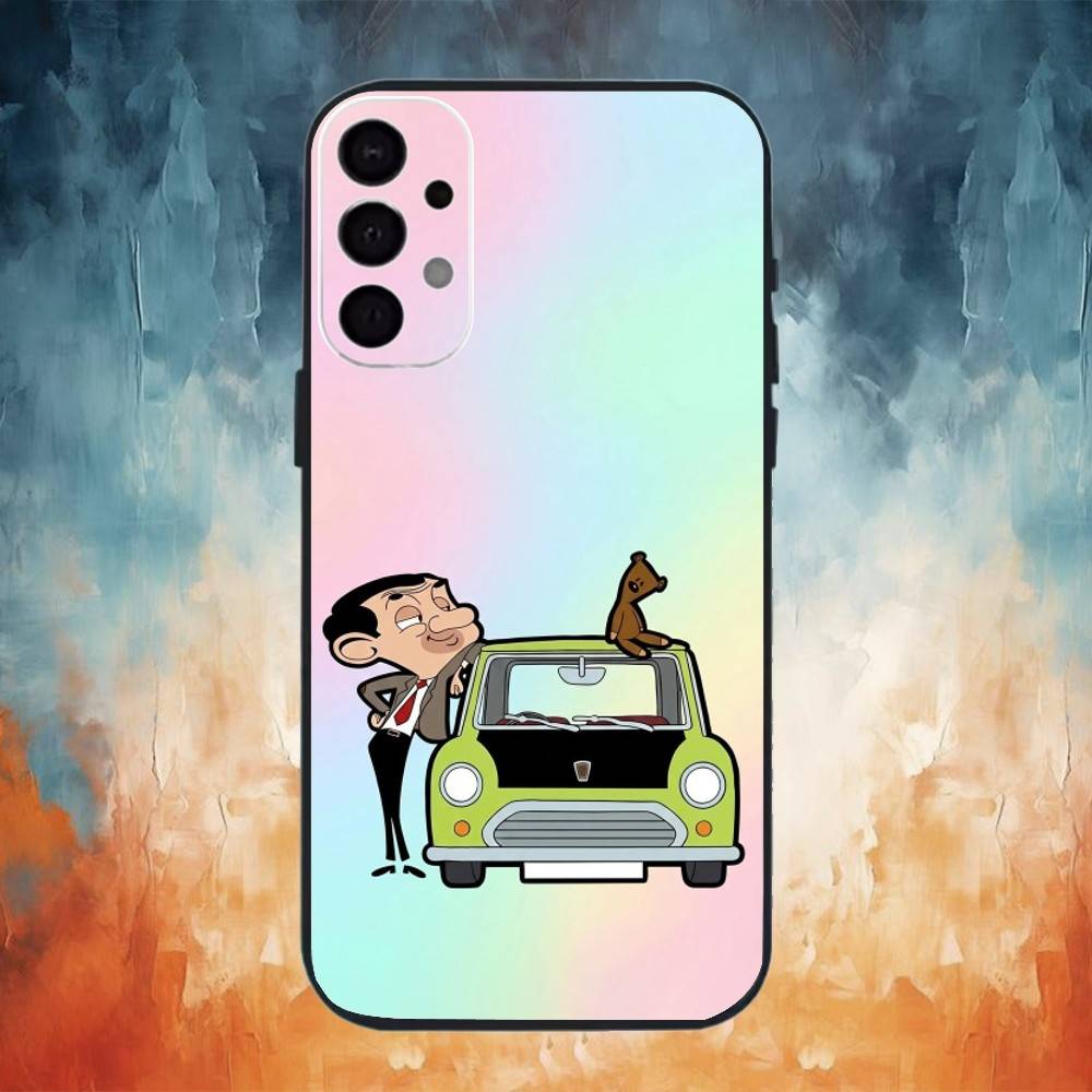 Mr Bean wallpapers Telefoonhoesje Voor Samsung S26,25,24,23,22,21,20,30,Ultra,Plus,Fe,Lite Zwarte Behuizing