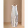 Women O-neck Backless Sleeveless Mid Dress Women Vest Dress Summer Loose Embroidery Suspender Dresses
