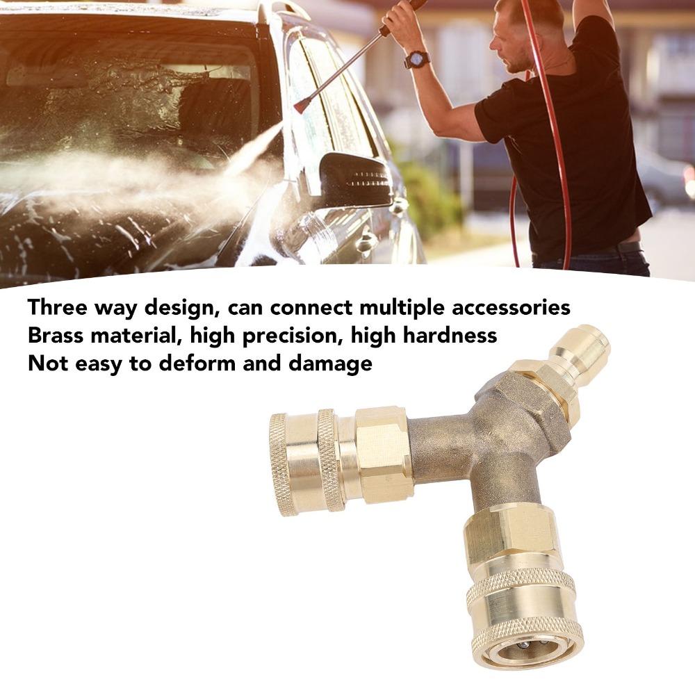 Three Way Tee Pressure Washer Tee Heavy Duty Washer Tee Fitting Water Line Accessory Use